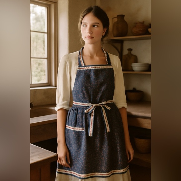 Vintage Gunne Sax Style Cottagecore Apron House Dress - Made in Canada - Picture 1 of 9
